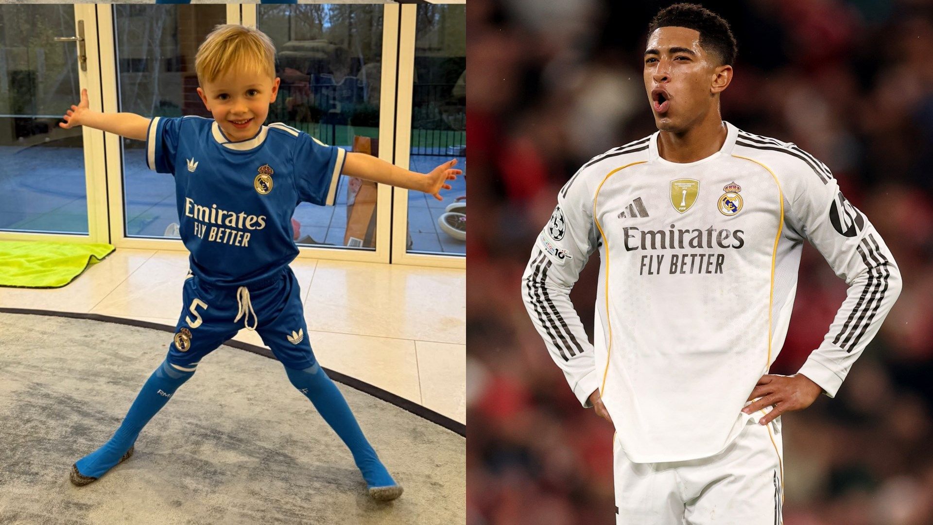 James Maddison Dresses Son in Jude Bellingham’s Real Madrid Kit, Praising It as a ‘Wise Choice