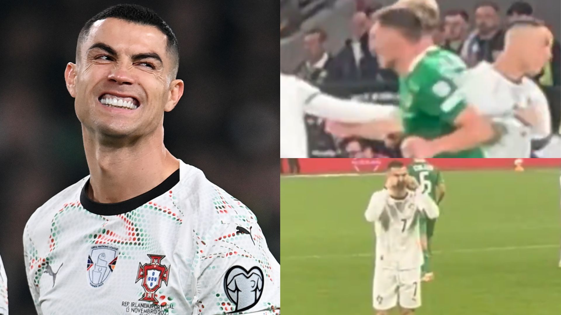Cristiano Ronaldo’s Red Card Reviewed: Video Evidence Confirms Elbow Incident and Taunting Gesture Toward Dara O’Shea