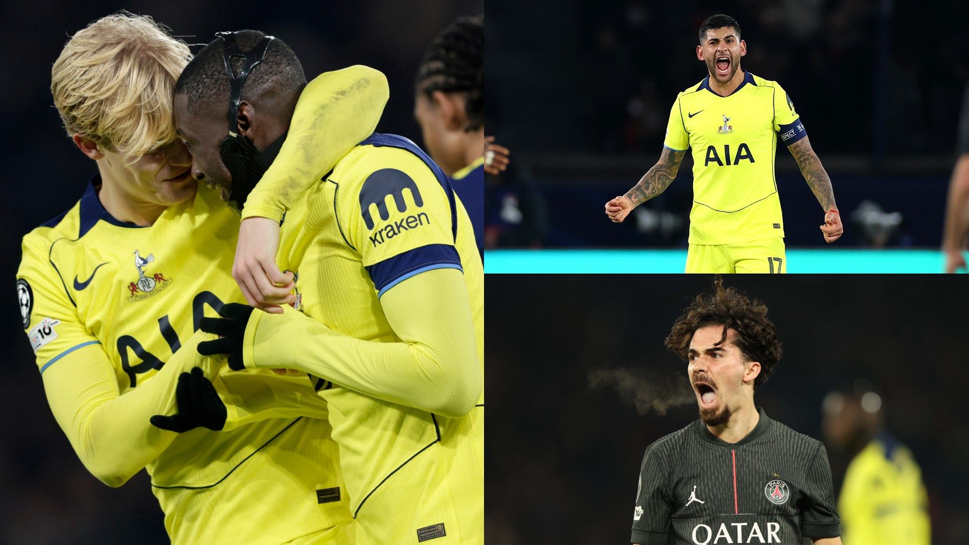 Tottenham Player Ratings vs. PSG: Kolo Muani’s Outstanding Performance Overshadowed by Crucial Errors from Romero and Sarr in Champions League Encounter